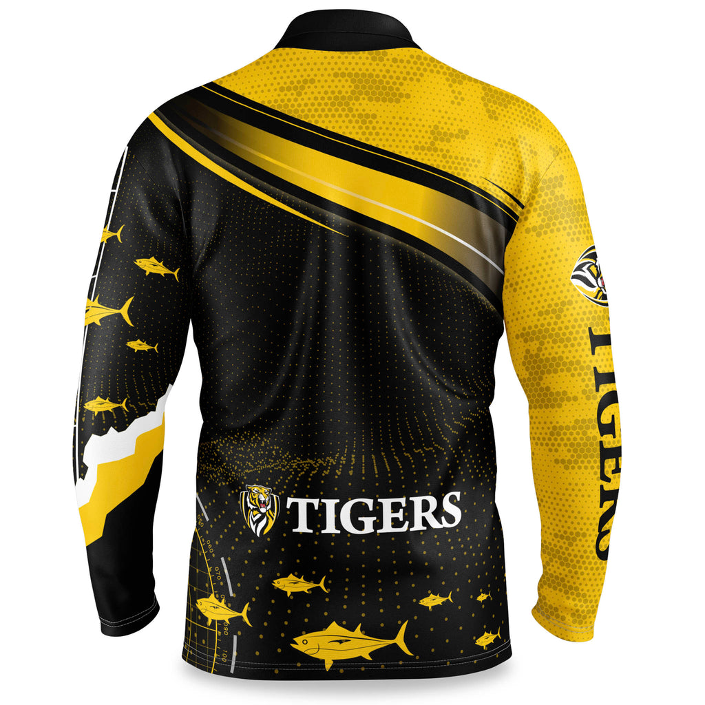 AFL Richmond Tigers "Fish Finder" Fishing Shirt Port Mall Newsagency