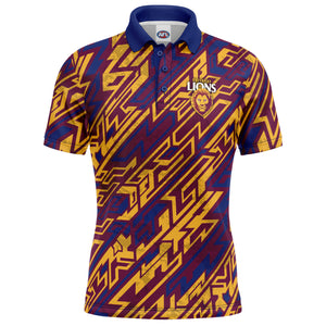 AFL Brisbane Lions Par-Tee Golf Polo Shirt