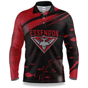 AFL Essendon Bombers "Fish Finder" Fishing Shirt