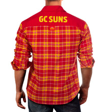 AFL Flannel Shirt Gold Coast Suns Back