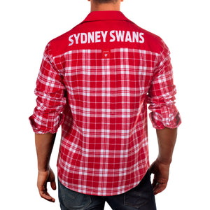 AFL Flannel Shirt Sydney Swans Back