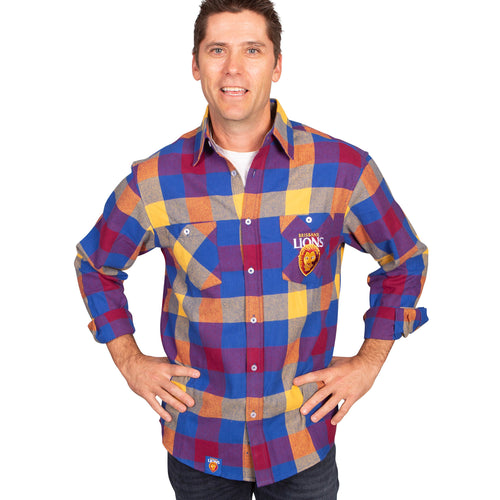 AFL Brisbane Lions 'Lumberjack' Flannel Shirt