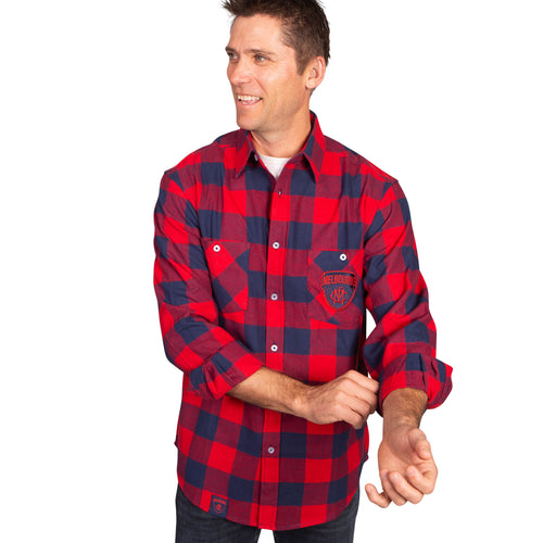AFL Melbourne Demons 'Lumberjack' Flannel Shirt