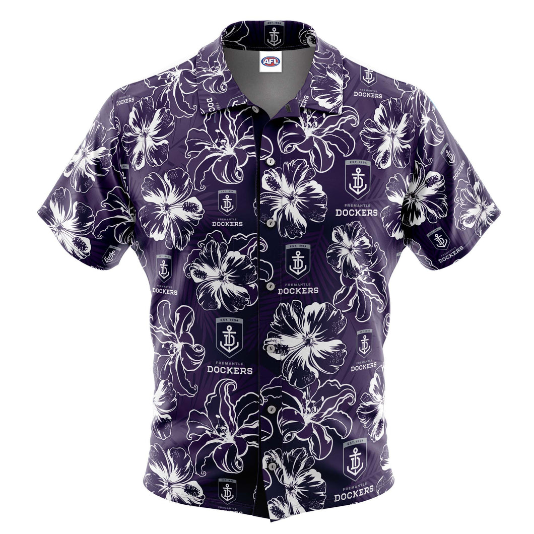 AFL Fremantle Dockers 'Floral' Hawaiian Shirt