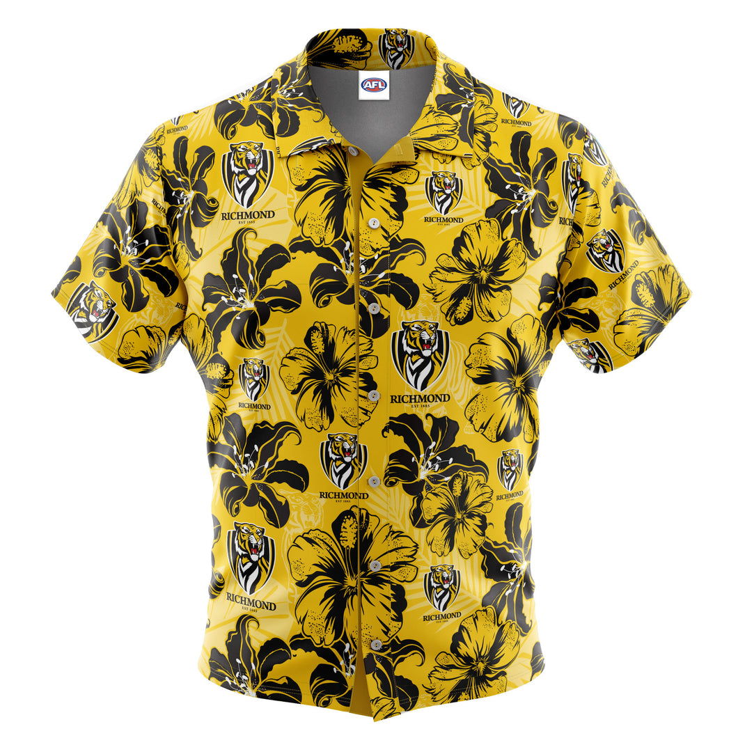 AFL Richmond Tigers 'Floral' Hawaiian Shirt