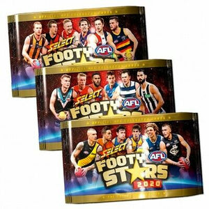 Select Footy Stars collector cards 3 pack
