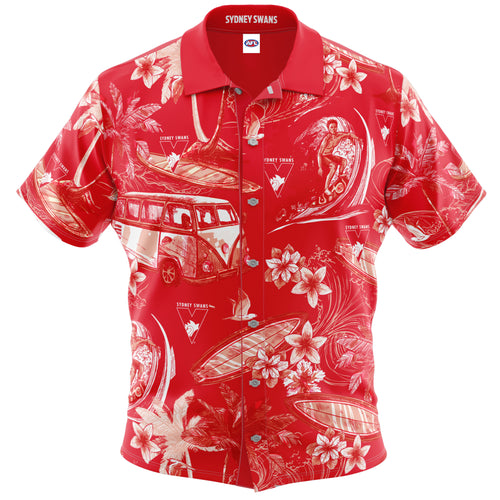 Sydney Swans Hawaiian Shirt Front