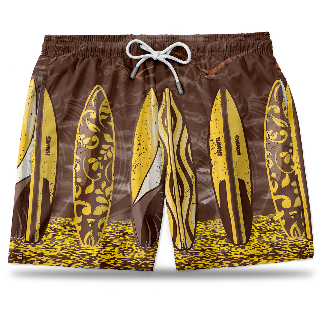AFL Hawthorn Hawaiian Shorts