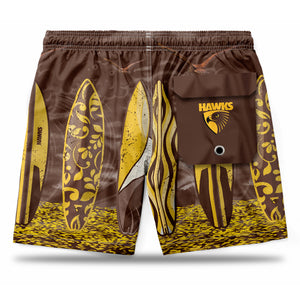 AFL Hawthorn Hawaiian Shorts