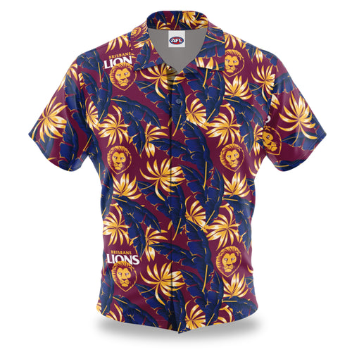 AFL Brisbane Lions 'Paradise' Hawaiian Shirt