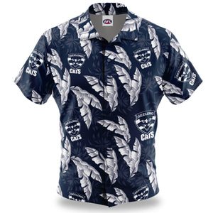 AFL Geelong Cats 'Paradise' Hawaiian Shirt