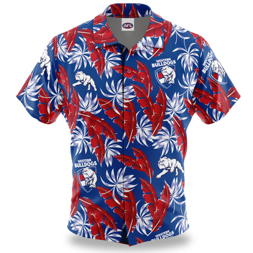 AFL Western Bulldogs 'Paradise' Hawaiian Shirt