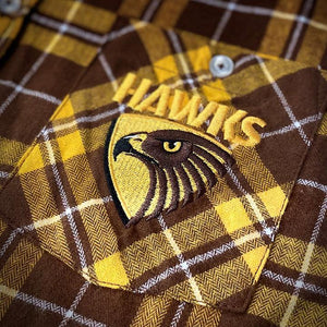 AFL Flannel Shirt Logo Hawthorn Hawks